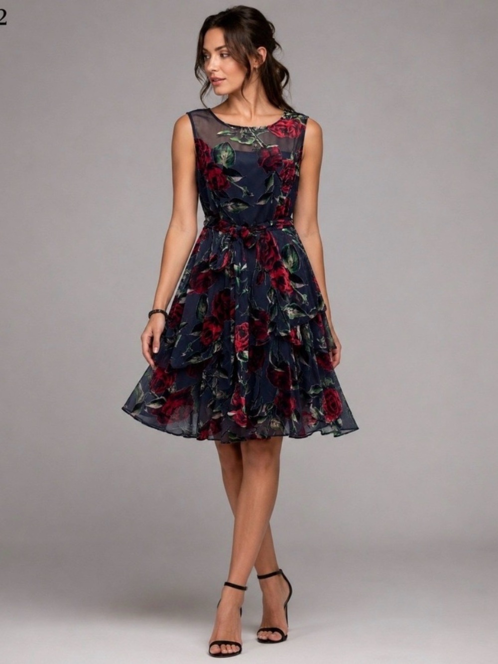 Romantic Dark Cocktail Dress